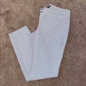 Express Black & White Gingham Cropped Ankle Pants